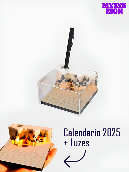 Mysterion Castelo Hogwarts (Com Luz e Calendário 2025)